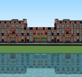 欧式多层办公楼  红砖改造办公楼